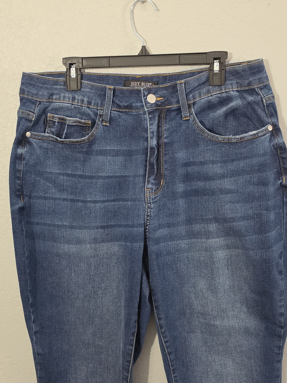 Judy Blue Boyfriend Fit Dark Wash Jeans High Waist Stretch Denim Womens 18W - Picture 3 of 9